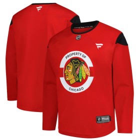 Miehille NHL Chicago Blackhawks Pelipaita Custom Fanatics Team Practice 2024-25 Punainen